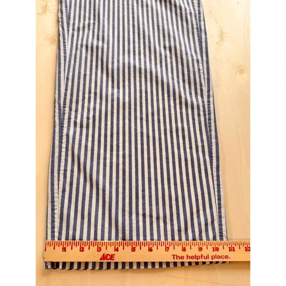 Rails Emmie Blue White 100% Cotton Wide Legs Pants M wide-leg high-rise Light